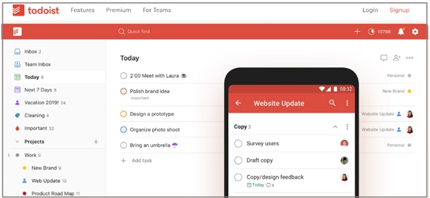 Todoist﻿- প্রোডাক্টিভিটি এবং রিপোটিংয়ের জন্য একটি প্রয়োজনীয় টুল